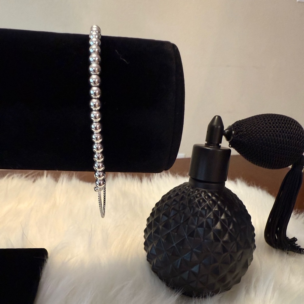 G8 Elegant Silver Adjustable Slide Beaded Bracelet